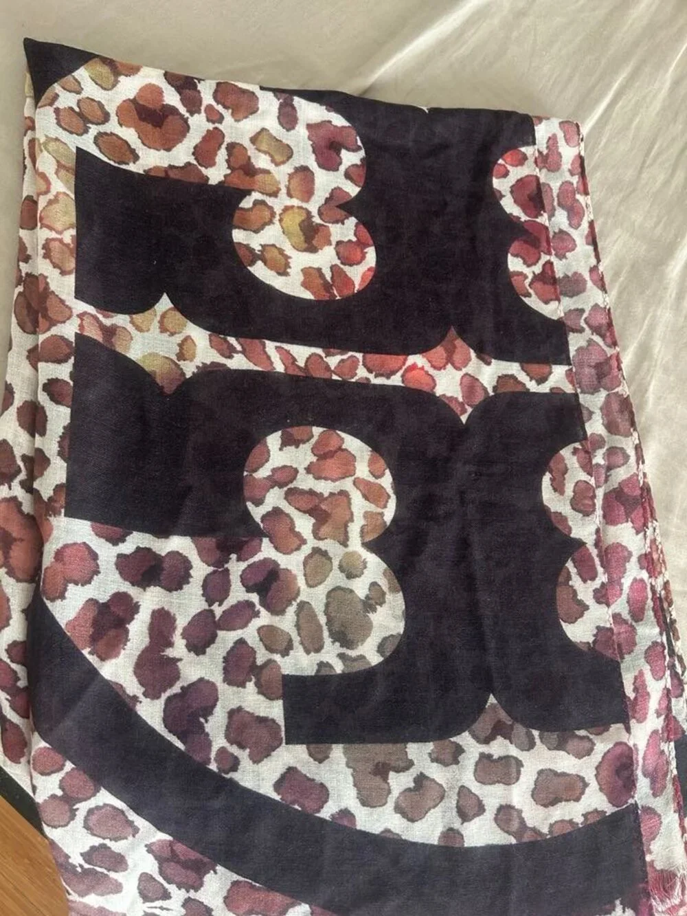 Tory Burch Leopard Print Authentic Scarf
